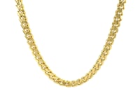 5.5mm 14k Yellow Gold Miami Cuban Semi Solid Chain