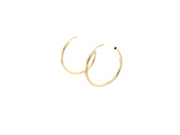 10k Yellow Gold Polished Endless Hoop Earrings (16mm Diameter)