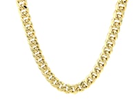 6.7mm 14k Yellow Gold Miami Cuban Semi Solid Chain