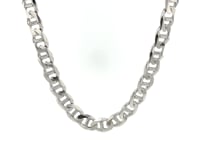 Sterling Silver Rhodium Plated Mariner Chain (6.00 mm)