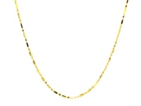 14k Yellow Gold Diamond-Cut Alternating Bead Chain 1.5mm