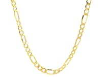 4.6mm 10k Yellow Gold Lite Figaro Chain