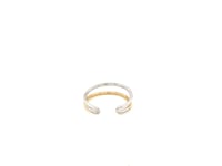 14k Two-Tone Gold Toe Ring with a Fancy Open Wire Style