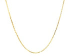 14k Yellow Gold Diamond Cut Cable Link Chain 0.8mm