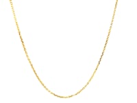 18k Yellow Gold Diamond Cut Cable Link Chain 0.8mm