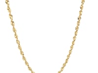 2.5mm 14k Yellow Gold Light Rope Chain