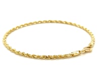 10k Yellow Gold Solid Diamond Cut Rope Bracelet (2.50 mm)