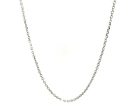 18k White Gold Diamond Cut Cable Link Chain (1.40 mm)