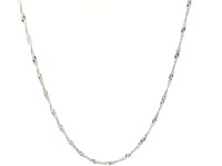 14k White Gold Singapore Chain 1.5mm