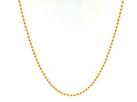 14k Yellow Gold Bead Chain 1.5mm (1.50 mm)