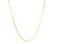 18k Yellow Gold Diamond Cut Cable Link Chain 1.1mm