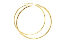 10k Yellow Gold Polished Hoop Earrings (45 mm)