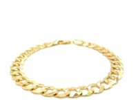 8.2mm 10k Yellow Gold Curb Bracelet