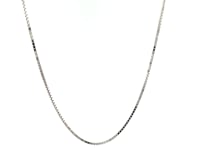 10k White Gold Classic Box Chain 1.0mm