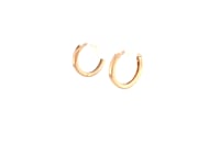 14k Rose Gold Petite Polished Round Hoop Earrings