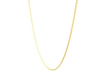 18k Yellow Gold Round Cable Link Chain 0.97mm