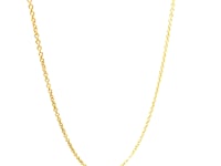 14k Yellow Gold Round Cable Link Chain (1.10 mm)