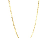 14k Yellow Gold Diamond Cut Cable Link Chain 1.5mm