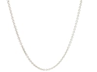 14k White Gold Round Cable Link Chain 1.5mm