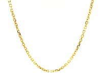 18k Yellow Gold Diamond Cut Cable Link Chain 1.9mm