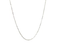 14k White Gold Diamond-Cut Bead Chain 1.2mm