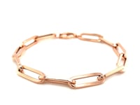 14K Rose Gold Extra Wide Paperclip Chain Bracelet