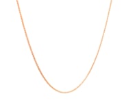 14k Rose Gold Diamond Cut Round Wheat Chain 0.6mm