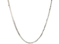 14k White Gold 1.8mm Square Wheat Chain