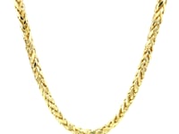 4.1mm 14k Yellow Gold Diamond Cut Round Franco Chain