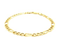 5.4mm 14k Yellow Gold Lite Figaro Bracelet