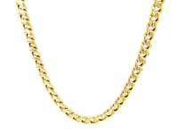 5.0mm 10k Yellow Gold Semi Solid Miami Cuban Chain