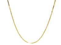 14k Yellow Gold Adjustable Box Chain 1.1mm