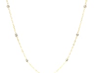 Diamond Cut Bead Links Pendant Chain in Two Tone Gold (3.50 mm)