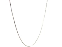 14k White Gold Classic Box Chain 0.6mm