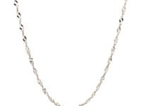 2.1mm 14k White Gold Singapore Chain