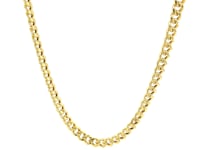 4.5mm 14k Yellow Gold Semi Solid Miami Cuban Chain