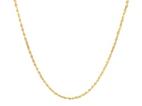 10k Yellow Gold Solid Diamond Cut Rope Chain 1.4mm