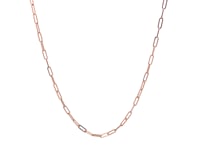 14k Rose Gold Adjustable Paperclip Chain 1.5mm