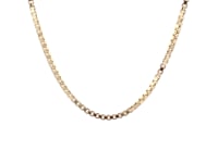 2.0mm 14k Yellow Gold Semi Solid Box Chain