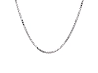 14k White Gold Classic Box Chain 1.4mm