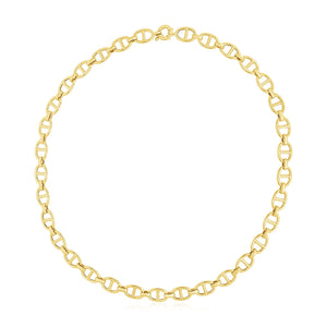 8.8mm 14k Yellow Gold High Polish Mariner Link Chain