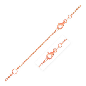 1.2mm 14k Rose Gold Extendable Cable Chain