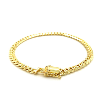 5.0mm 14k Yellow Gold Classic Miami Cuban Solid Bracelet