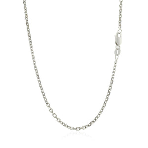 1.8mm 14k White Gold Diamond Cut Cable Link Chain