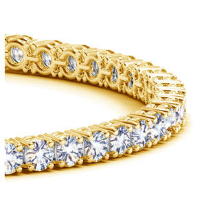 10 cctw Lab Grown Round Diamond Tennis Bracelet in 14k Yellow Gold (F/G  VS2/SI1)