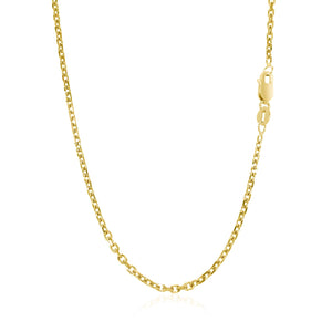 1.8mm 14k Yellow Gold Diamond Cut Cable Link Chain