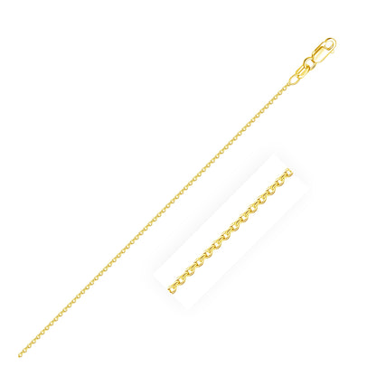 0.97mm 14k Yellow Gold Oval Cable Link Chain