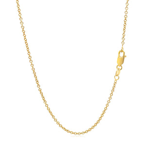 1.5mm 14k Yellow Gold Round Cable Link Chain