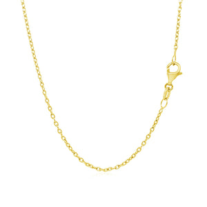 1.5mm 14k Yellow Gold Round Cable Link Chain