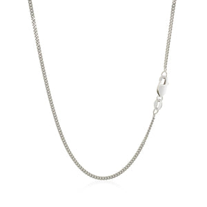 1.5mm 10k White Gold Gourmette Chain